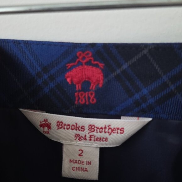 BROOKS BROTHERS | Wrap Skirt Wool Plaid Academia Sz 2 - Picture 4 of 6